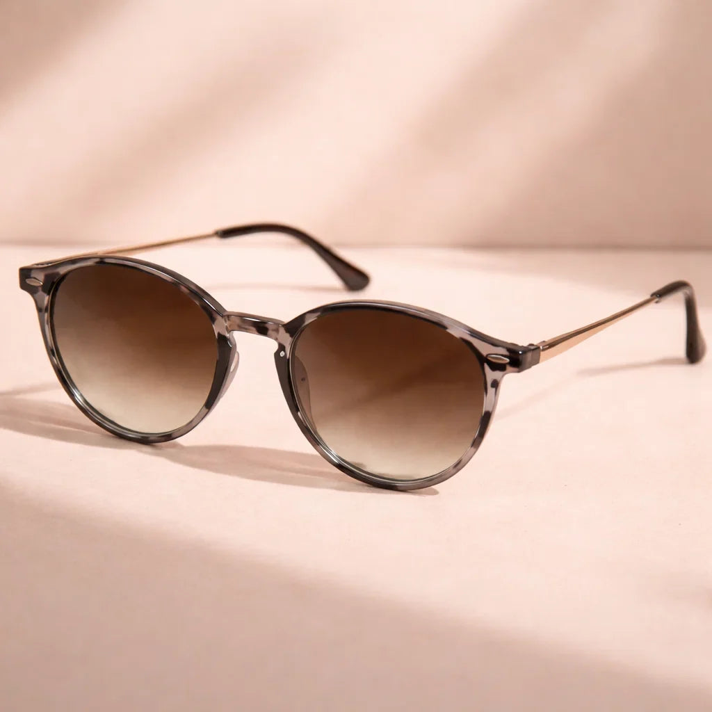 Classic Round Sunglasses - Elegant UV Protection Eyewear