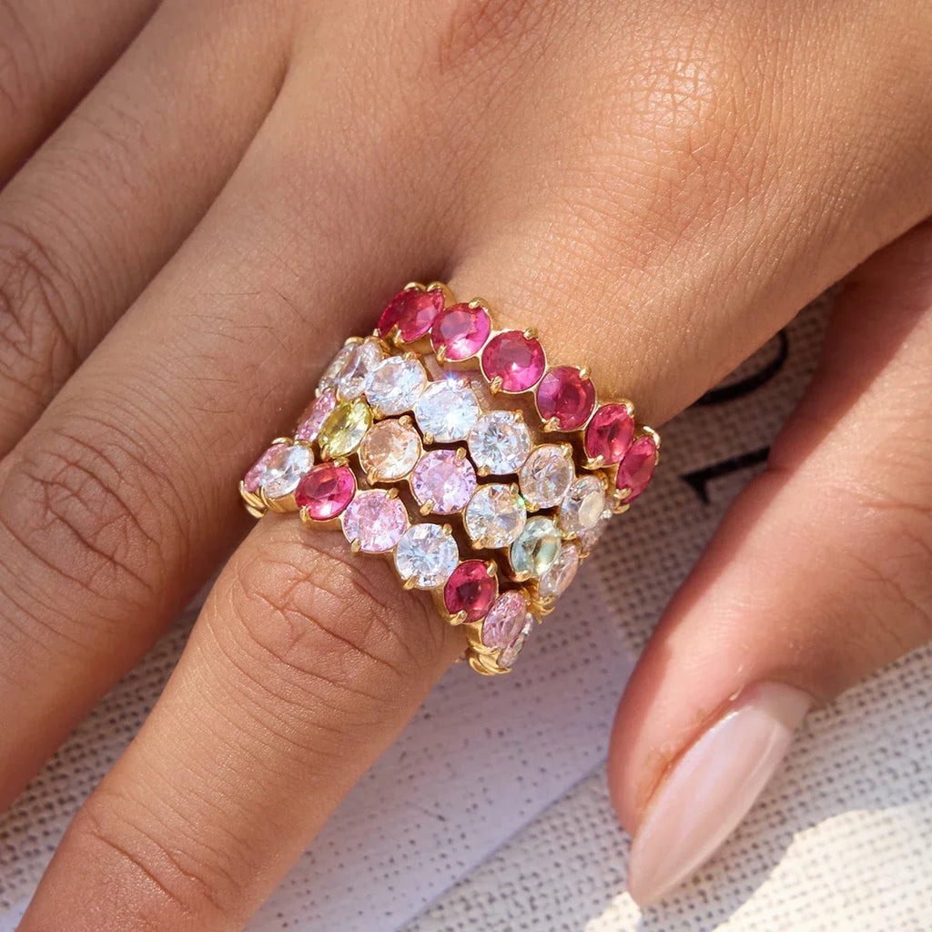 Chroma Eternity Ring - Handcrafted Sterling Silver Band