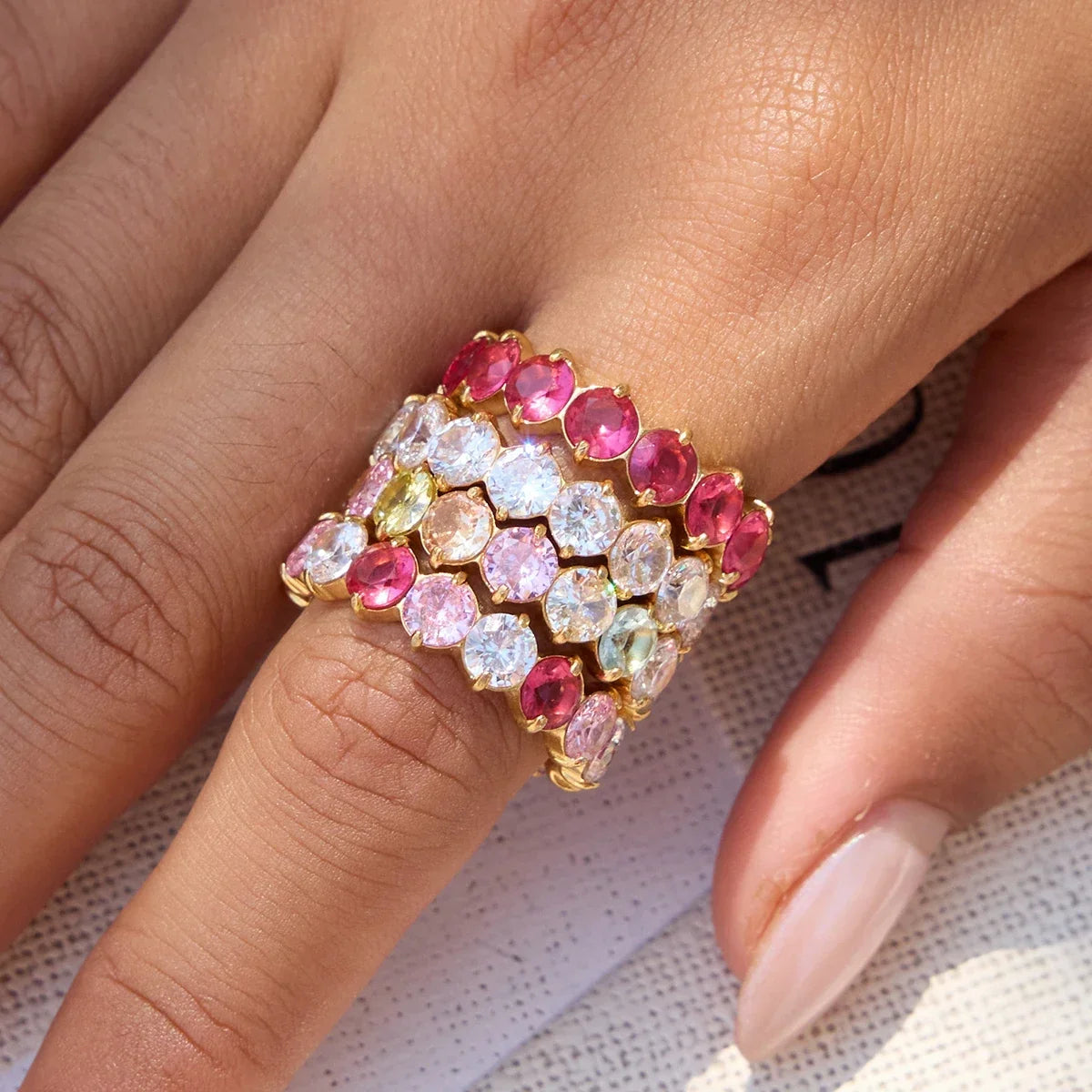 Chroma Eternity Ring - Handcrafted Sterling Silver Band