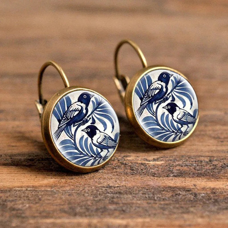 Handcrafted Porcelain Wings Earrings - Elegant Statement Jewelry