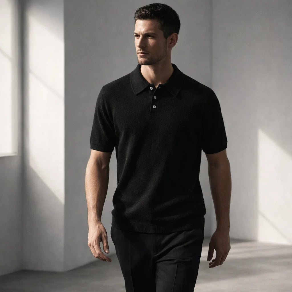 Heritage Cashmere Polo Shirt - Premium Men's Knitwear