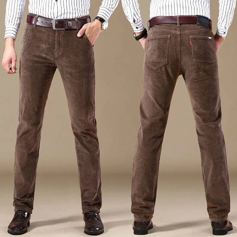 Classic Men's Corduroy Trousers - Comfortable Casual Pants