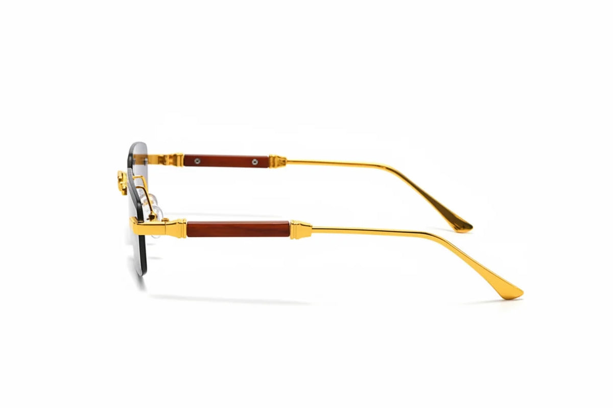 Solano Rimless Wood Sunglasses - Lightweight UV Protection