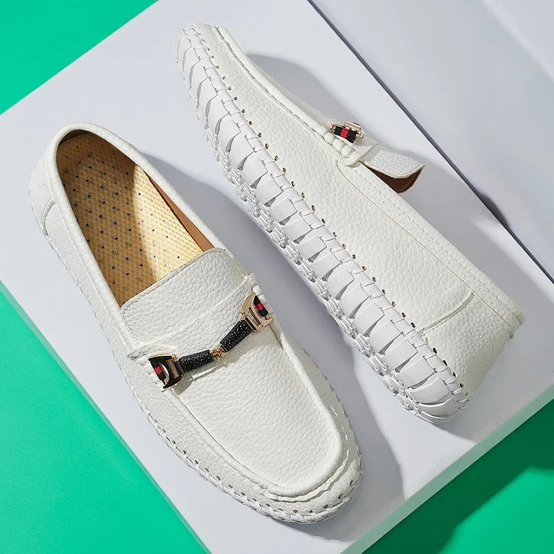 The Oakridge Men's Leather Loafers - Comfortable Slip-On Shoes
