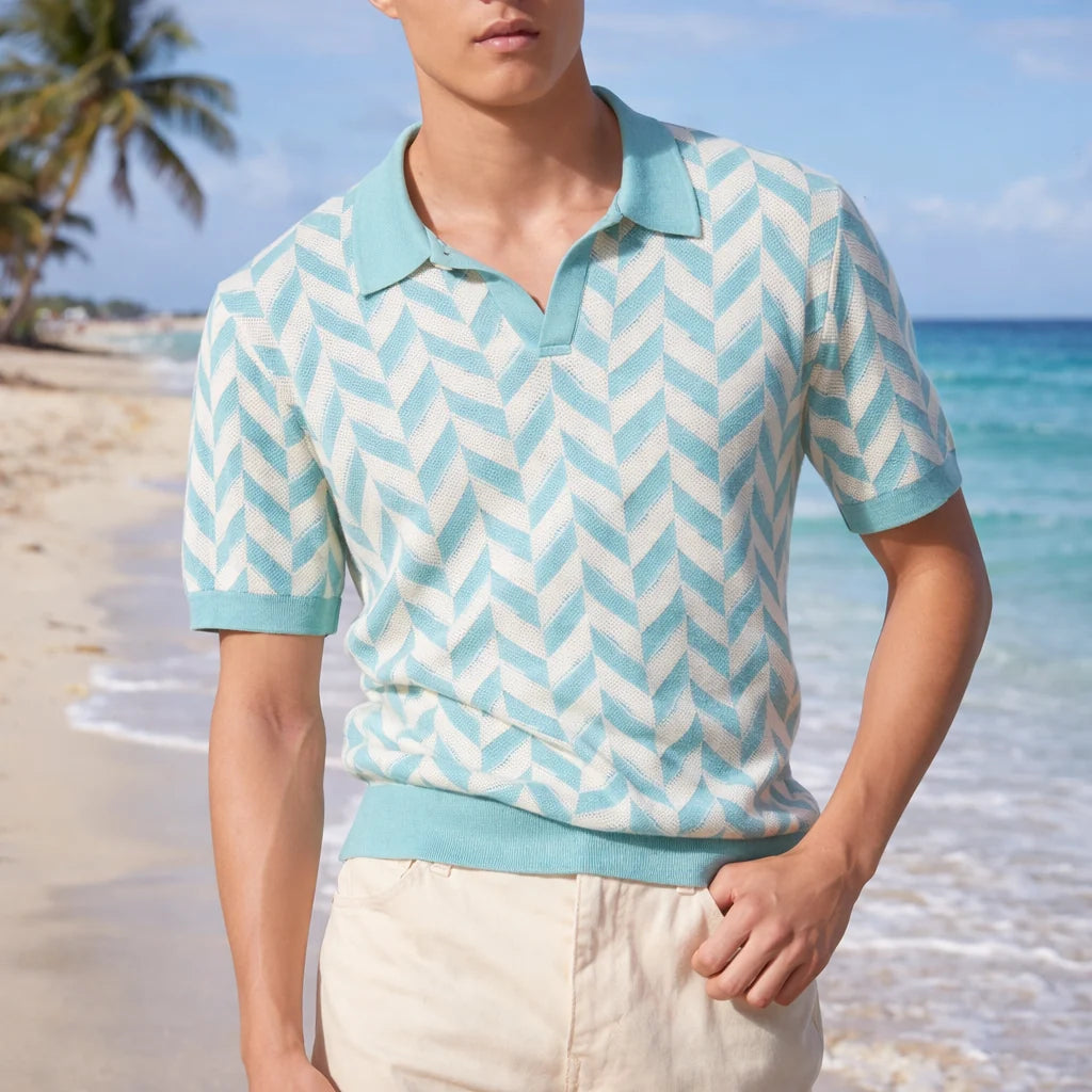 Amalfi Breeze Men's Premium Cotton Polo Shirt
