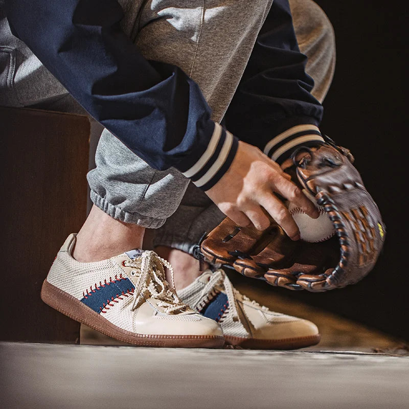 Retro Stitch Sneakers - Vintage Style Comfortable Footwear