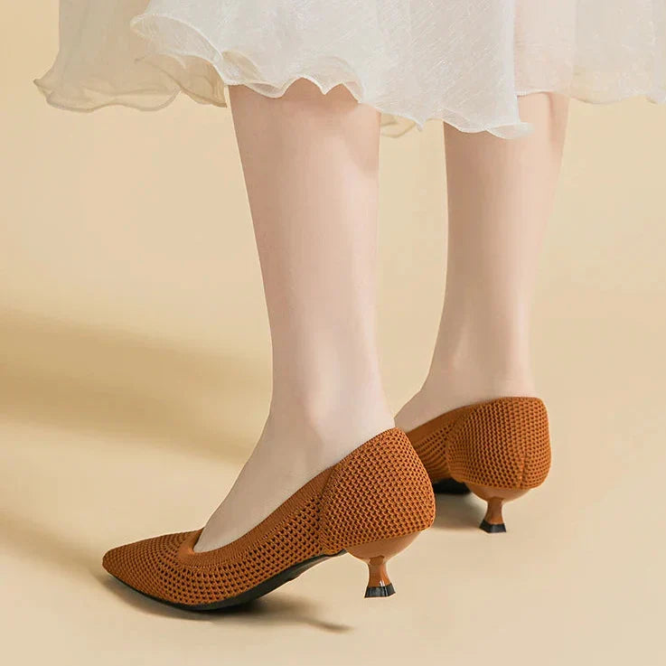 Aurielle Women's Kitten Heel Pumps - Comfortable Pointed Toe Shoes