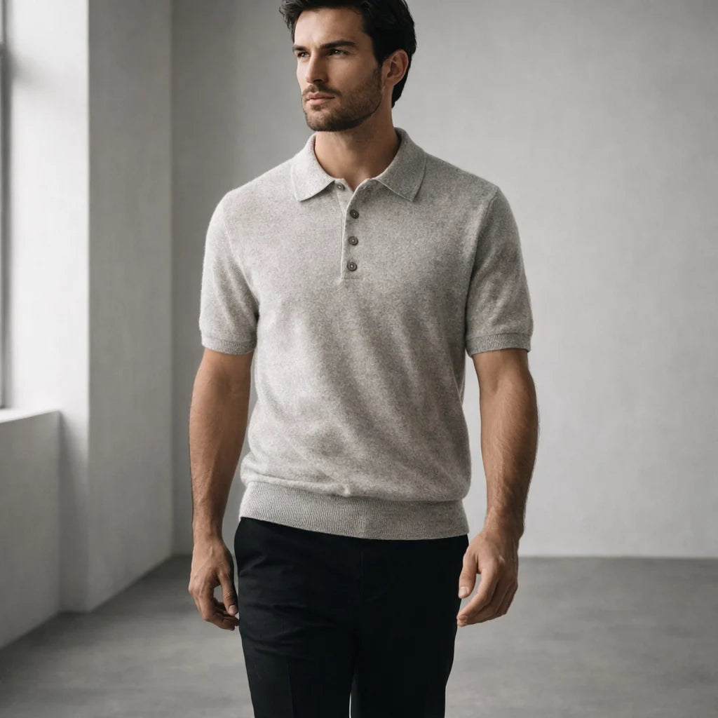 Heritage Cashmere Polo Shirt - Premium Men's Knitwear