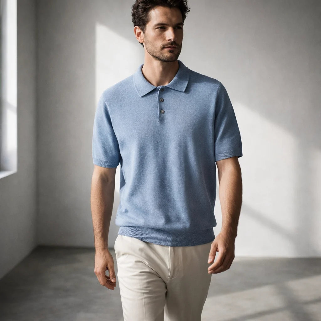 Heritage Cashmere Polo Shirt - Premium Men's Knitwear