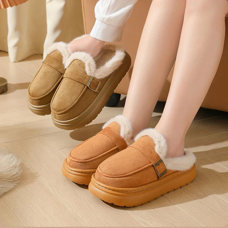CozyBuckle Women's Comfortable Slip-On Mules