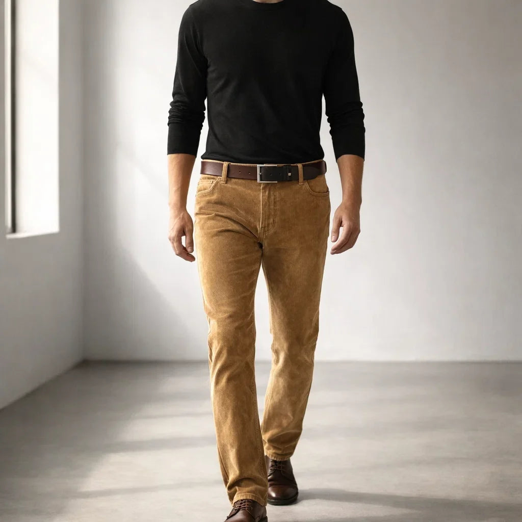 Classic Men's Corduroy Trousers - Comfortable Casual Pants