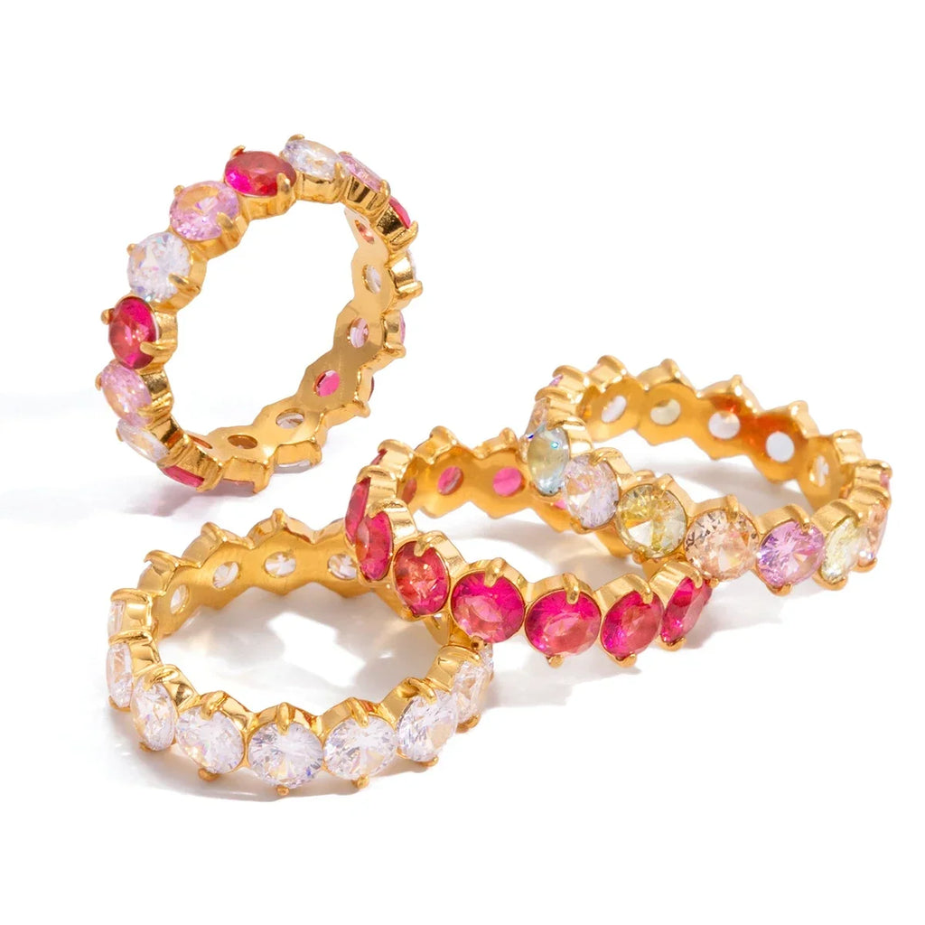 Chroma Eternity Ring - Handcrafted Sterling Silver Band