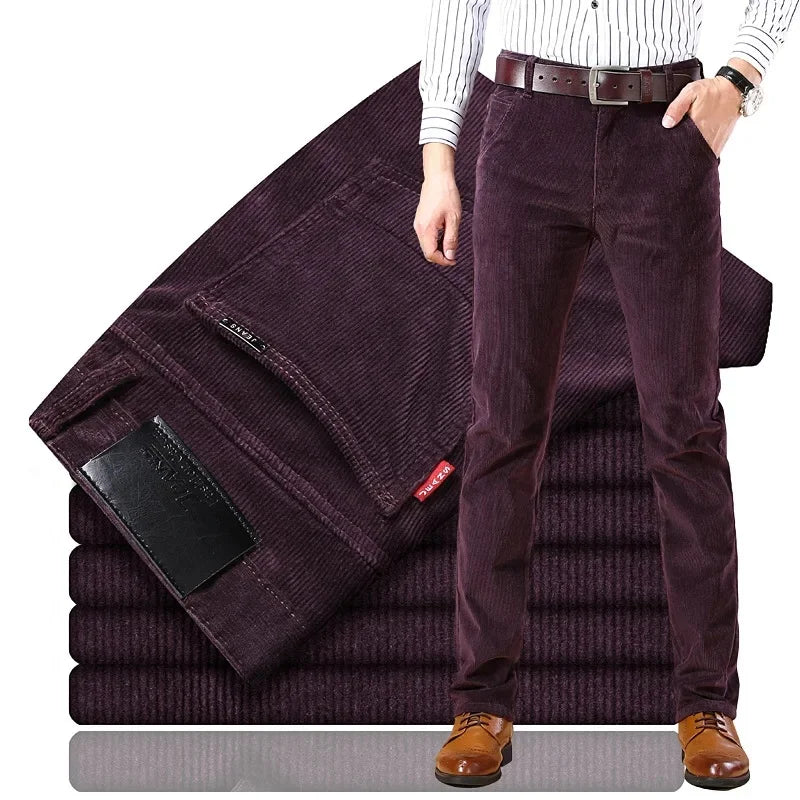 Classic Men's Corduroy Trousers - Comfortable Casual Pants