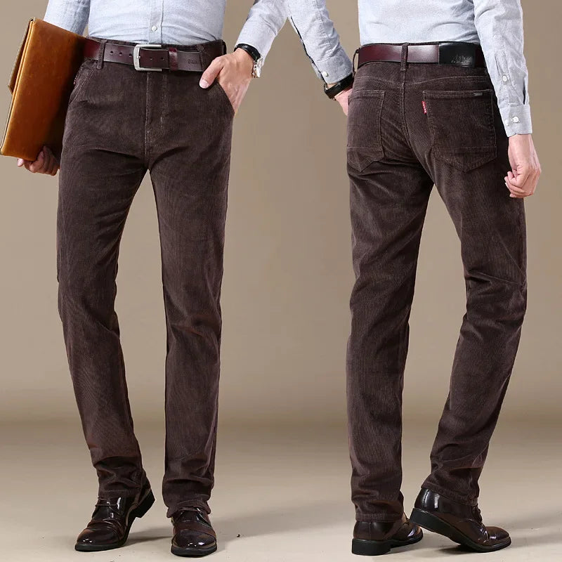 Classic Men's Corduroy Trousers - Comfortable Casual Pants