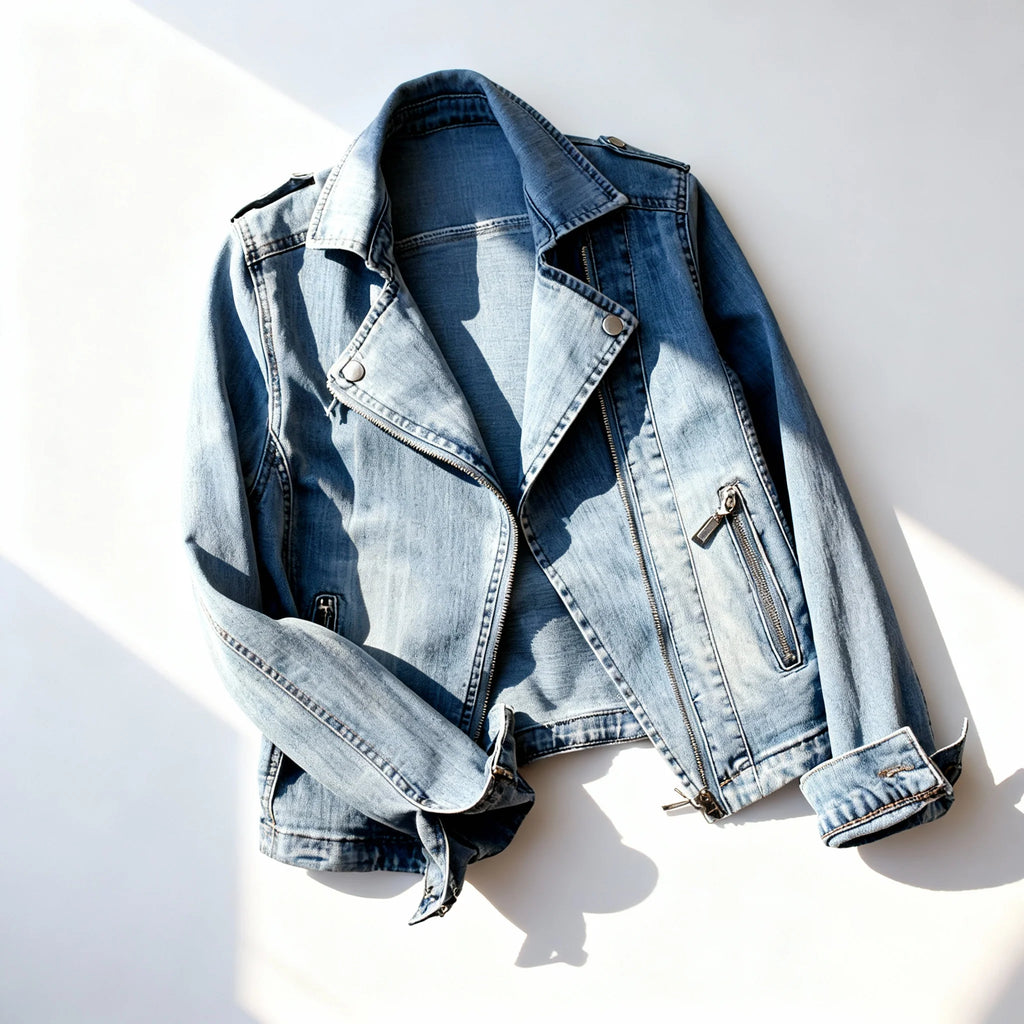 Lena Women's Classic Denim Jacket - Durable Cotton Jean Jacket
