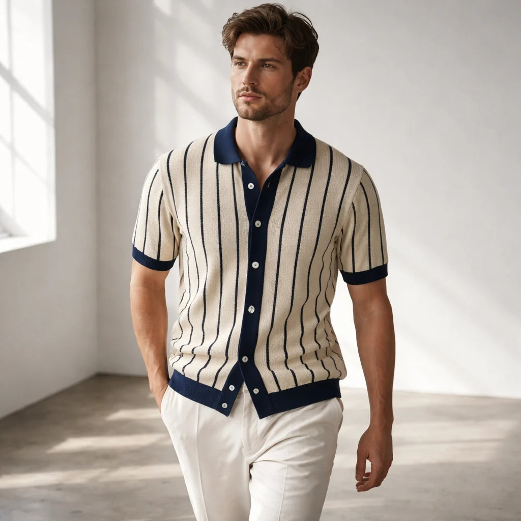 Monte Carlo Men's Knit Polo Shirt - Premium Cotton Blend