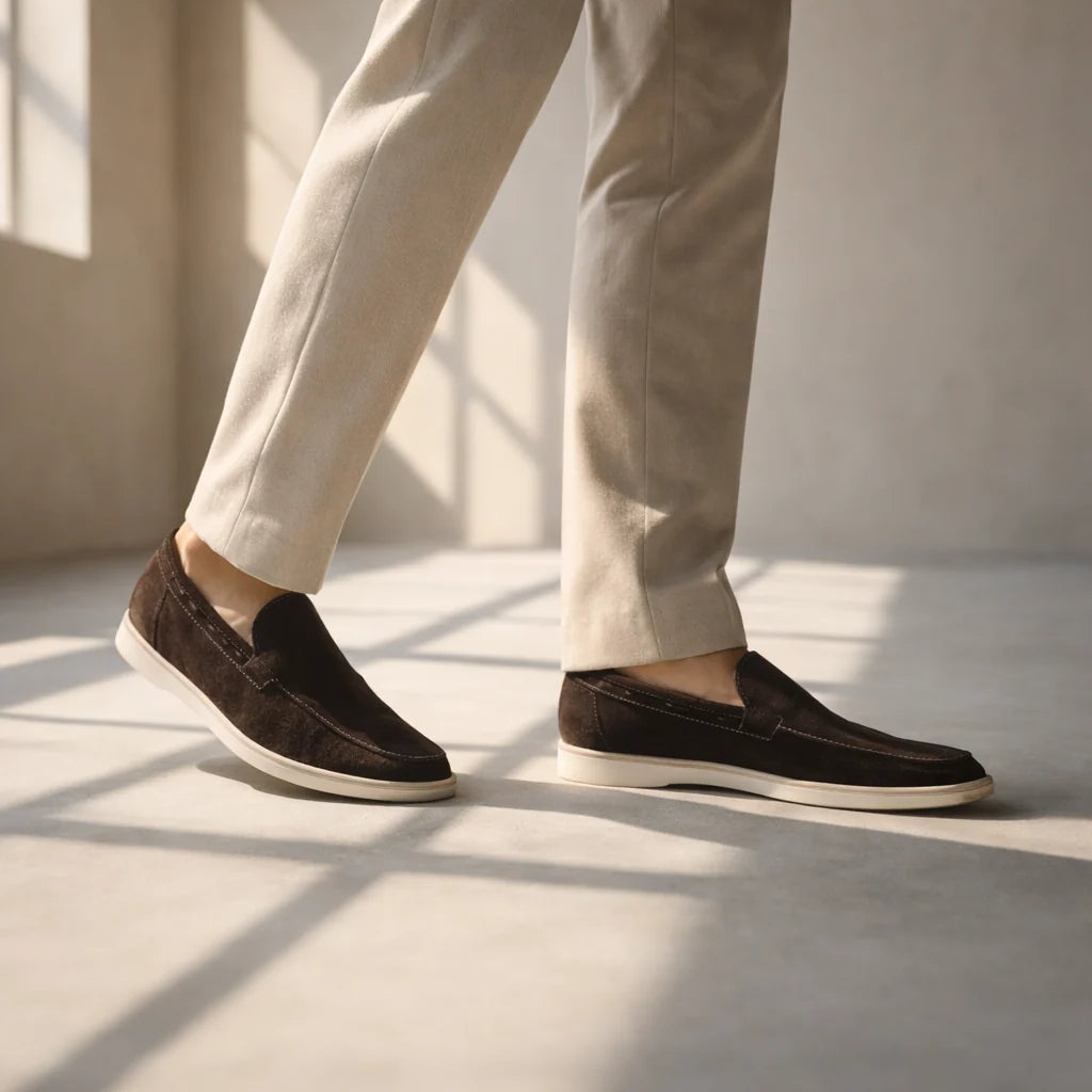The Belmont Men's Leather Loafer - Classic Slip-On Shoe