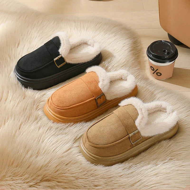 CozyBuckle Women's Comfortable Slip-On Mules