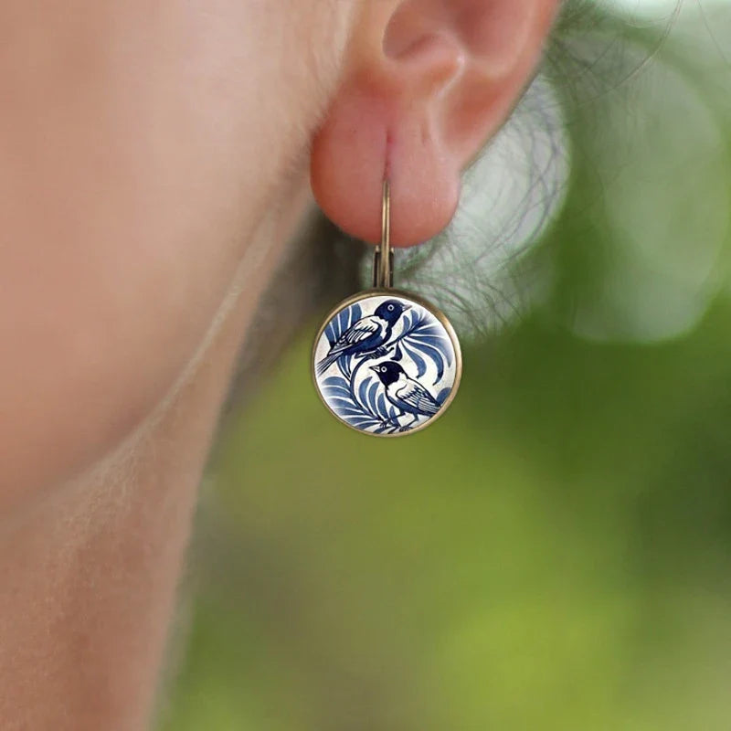 Handcrafted Porcelain Wings Earrings - Elegant Statement Jewelry