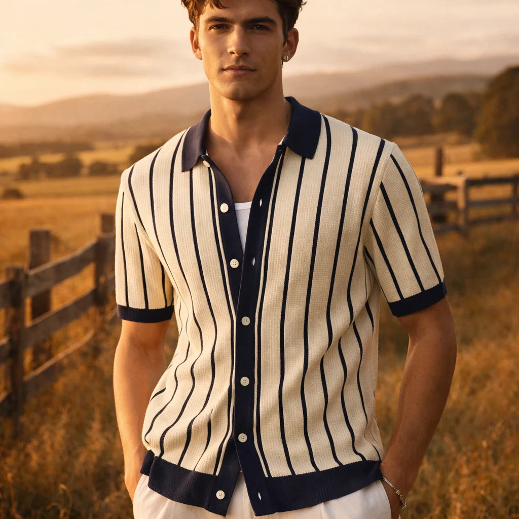 Monte Carlo Men's Knit Polo Shirt - Premium Cotton Blend