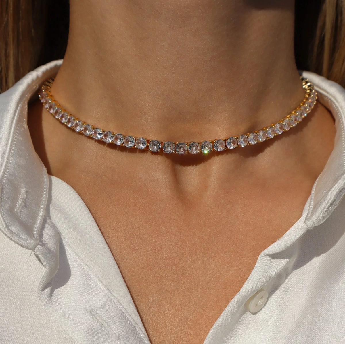 Celeste Riviere Crystal Choker Necklace