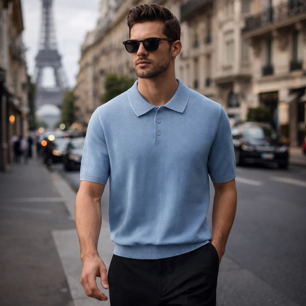 Heritage Cashmere Polo Shirt - Premium Men's Knitwear