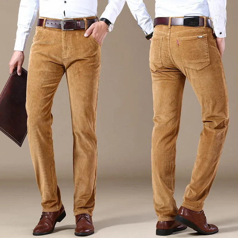 Classic Men's Corduroy Trousers - Comfortable Casual Pants