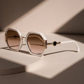 Lunza Hexagonal Frame Sunglasses - UV Protection