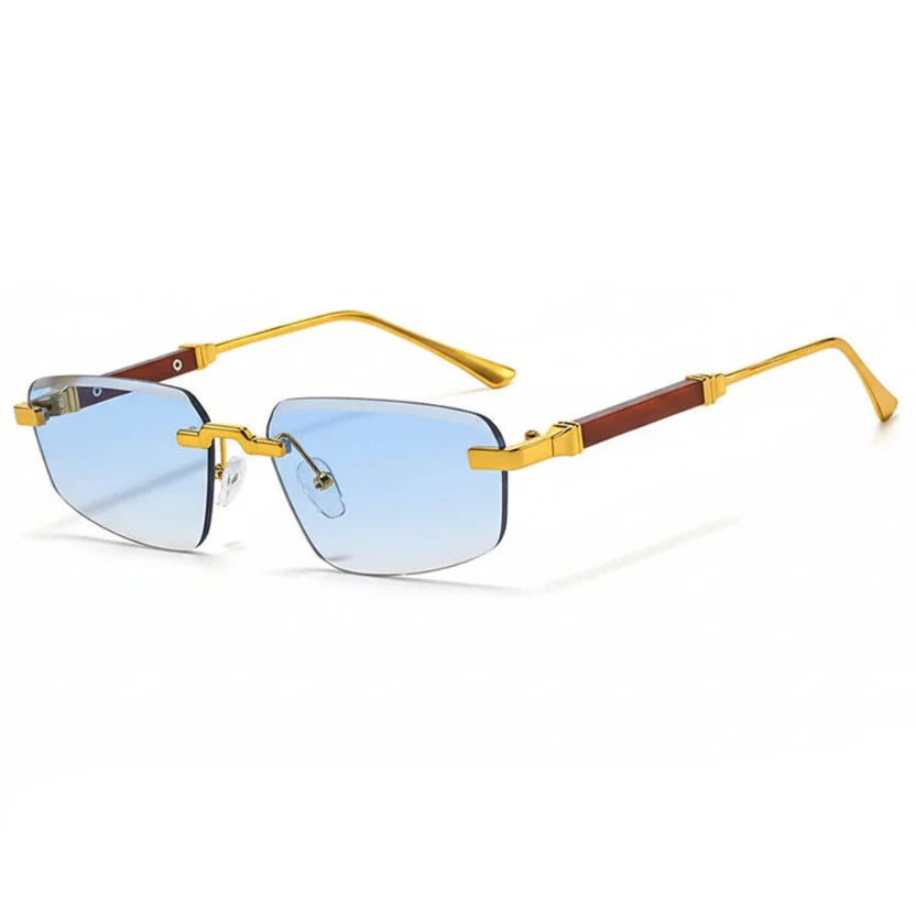 Solano Rimless Wood Sunglasses - Lightweight UV Protection