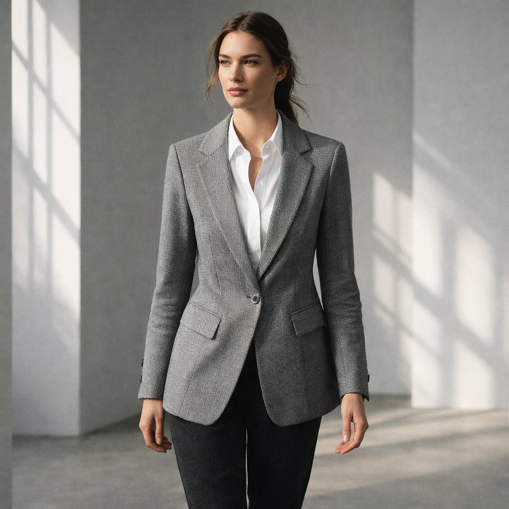 Elise Women's Tailored Blazer - Professional Fitted Jacket