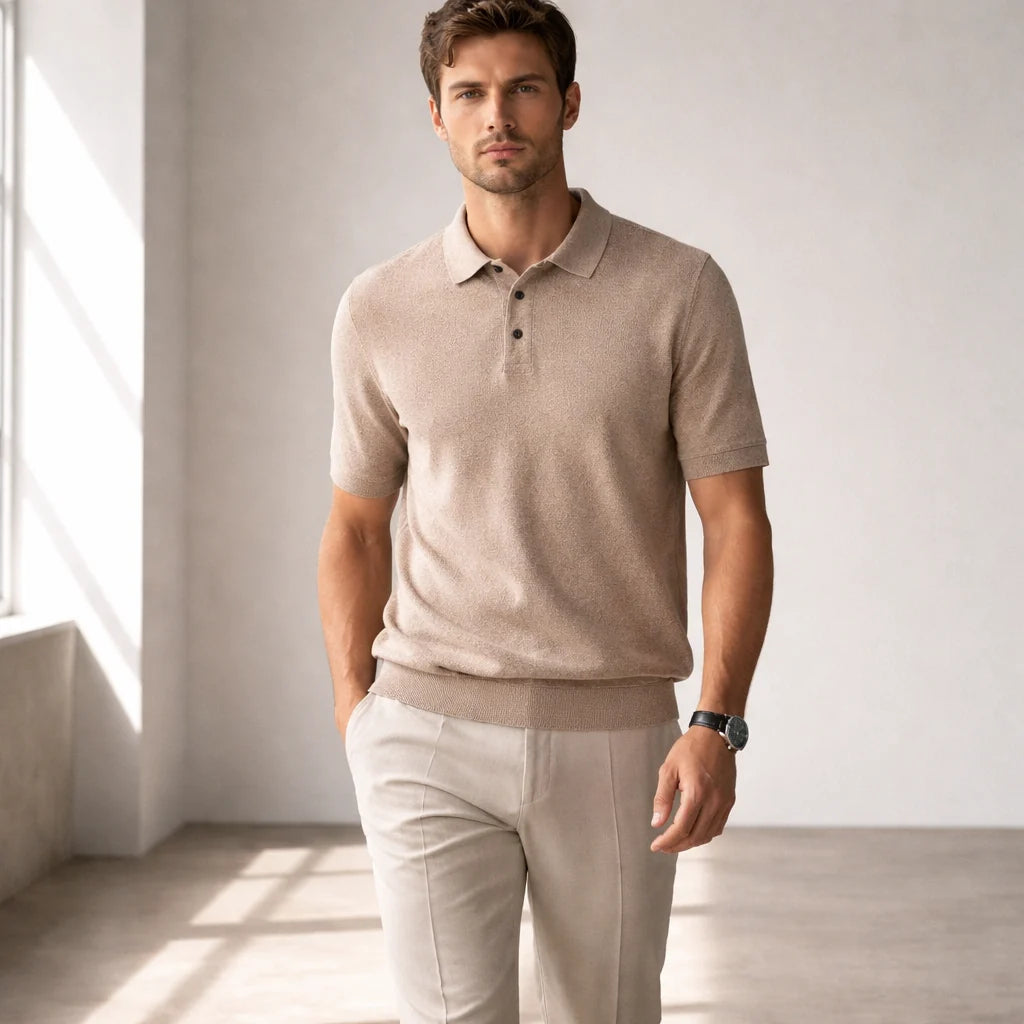 Heritage Cashmere Polo Shirt - Premium Men's Knitwear