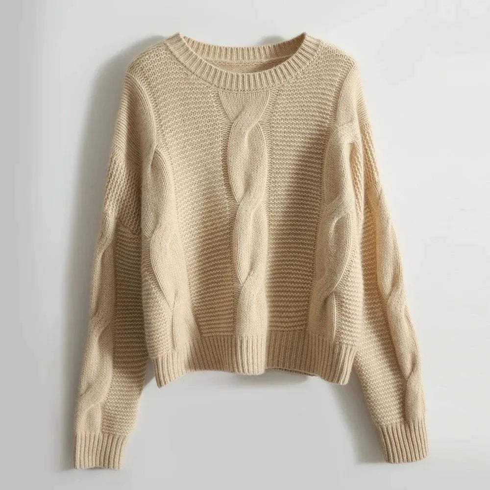 Amara Women's Classic Cotton Crewneck Sweater