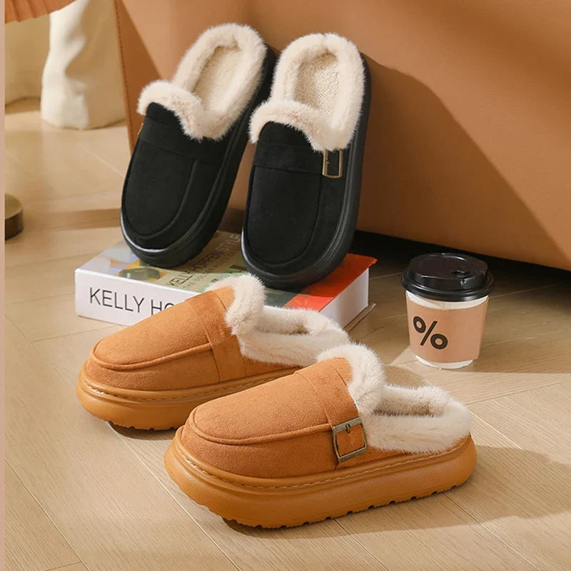 CozyBuckle Women's Comfortable Slip-On Mules