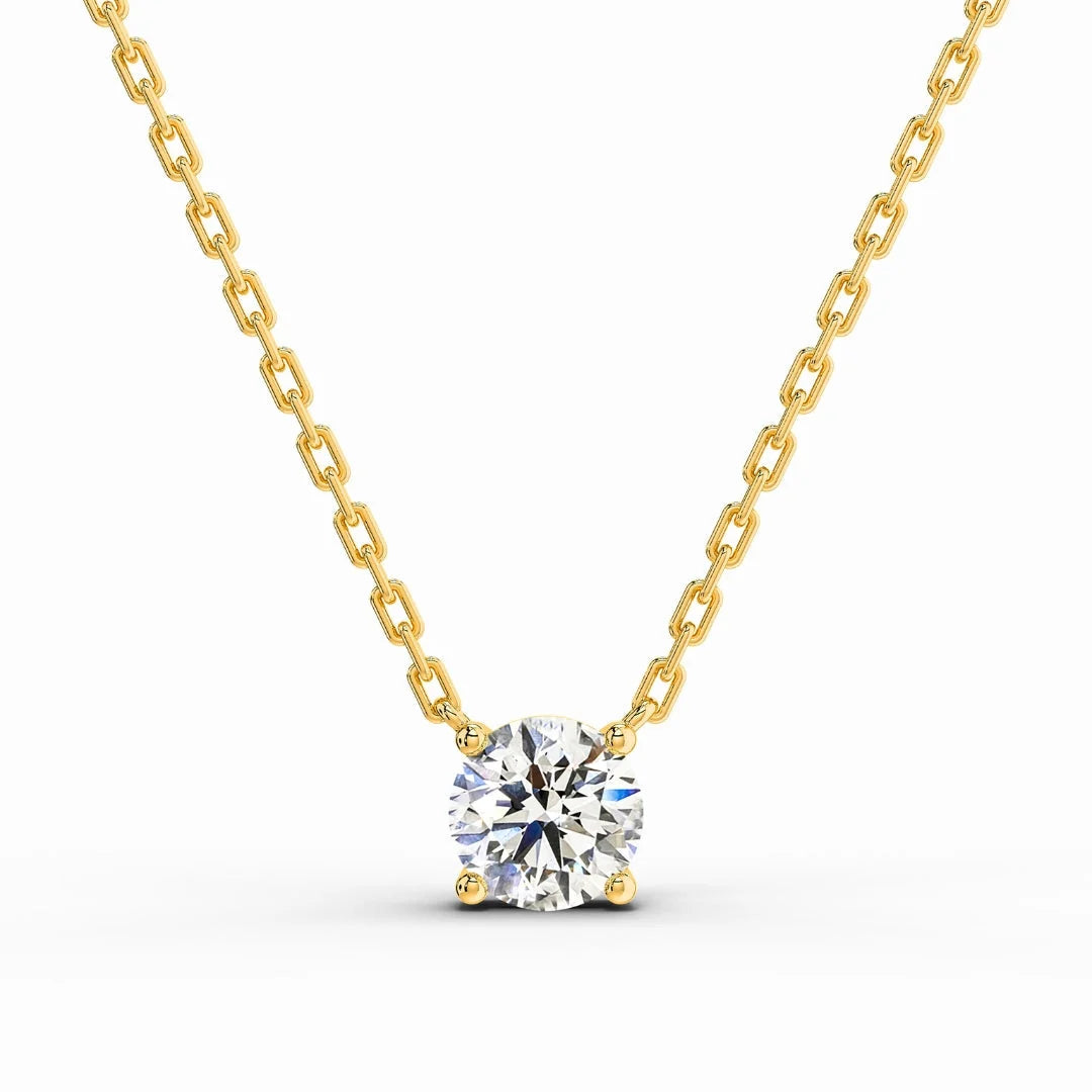 Astra Solitaire Diamond Necklace - Elegant Minimalist Jewelry