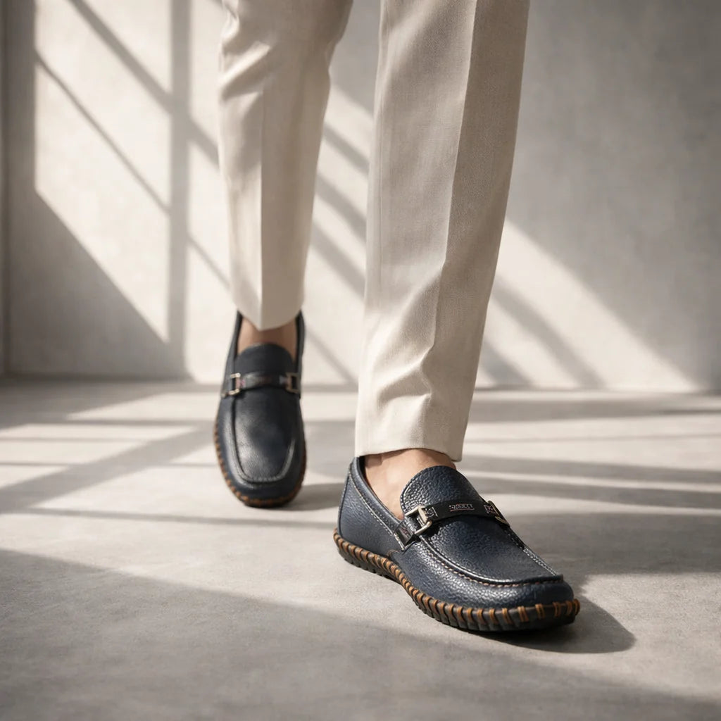 The Oakridge Men's Leather Loafers - Comfortable Slip-On Shoes