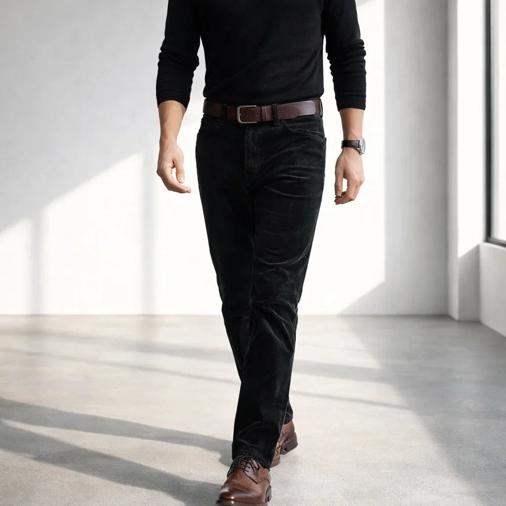 Classic Men's Corduroy Trousers - Comfortable Casual Pants