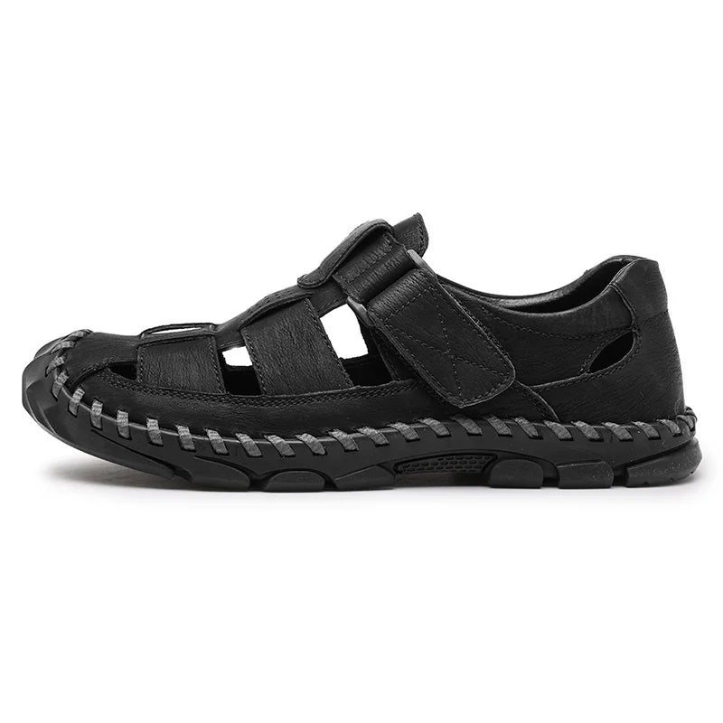 Corbin Men's Genuine Leather Fisherman Sandals - Comfortable Summer Footwear