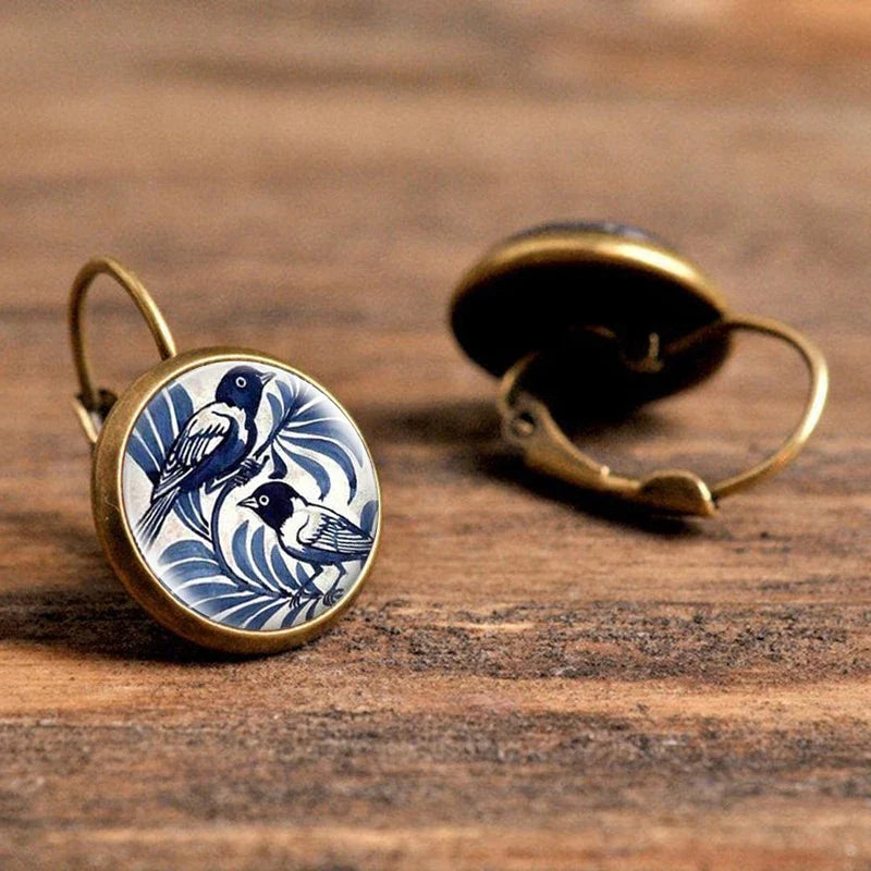 Handcrafted Porcelain Wings Earrings - Elegant Statement Jewelry