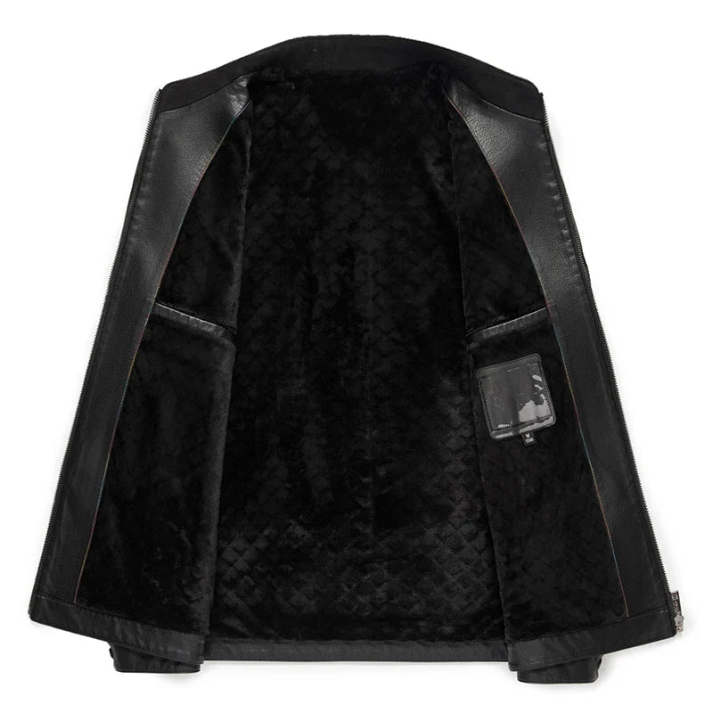 Noir Axis Men's Premium Sheepskin Leather Jacket