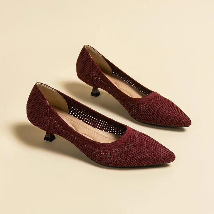 Aurielle Women's Kitten Heel Pumps - Comfortable Pointed Toe Shoes