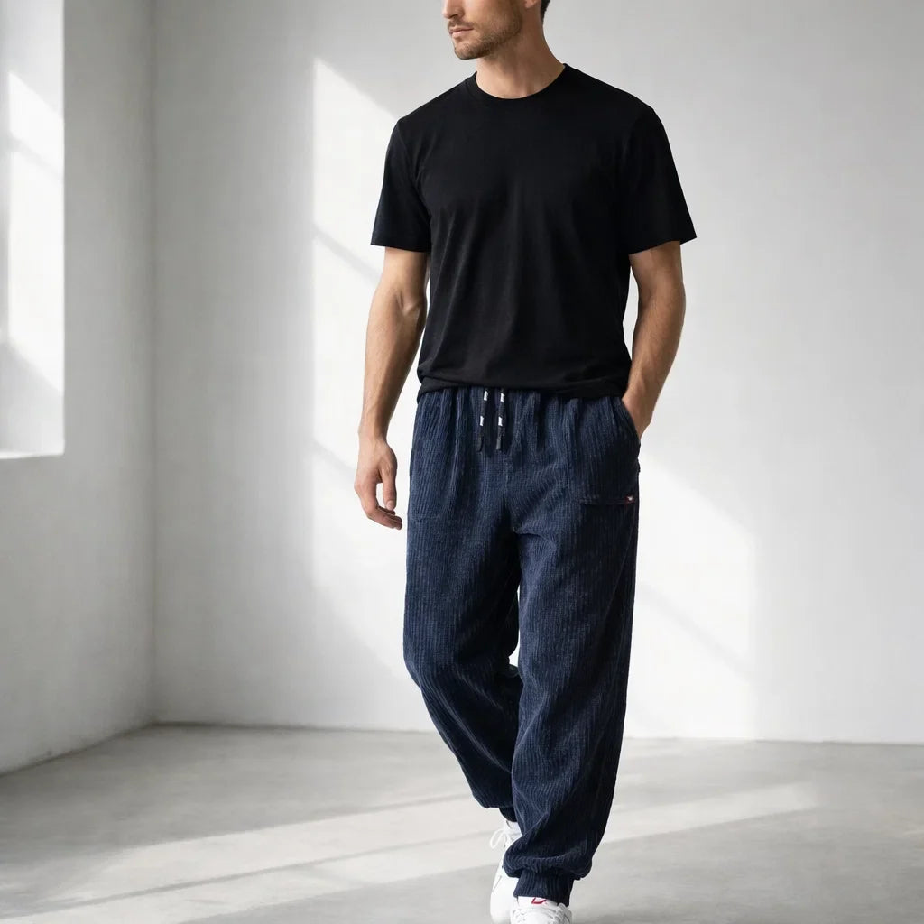 Men's Corduroy Comfort Pants - Soft & Durable Casual Trousers