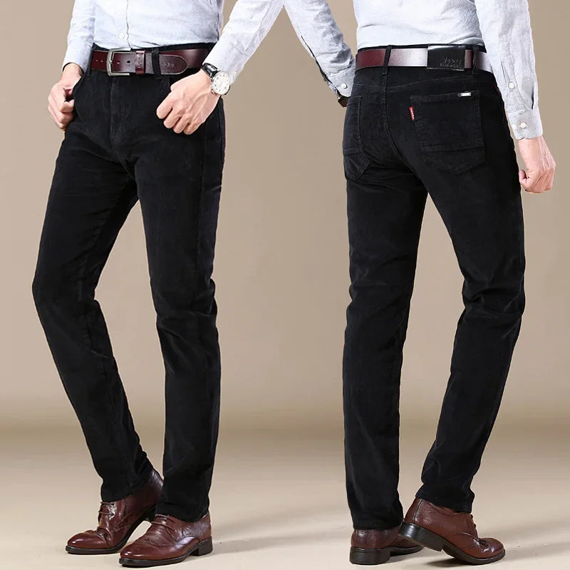 Classic Men's Corduroy Trousers - Comfortable Casual Pants