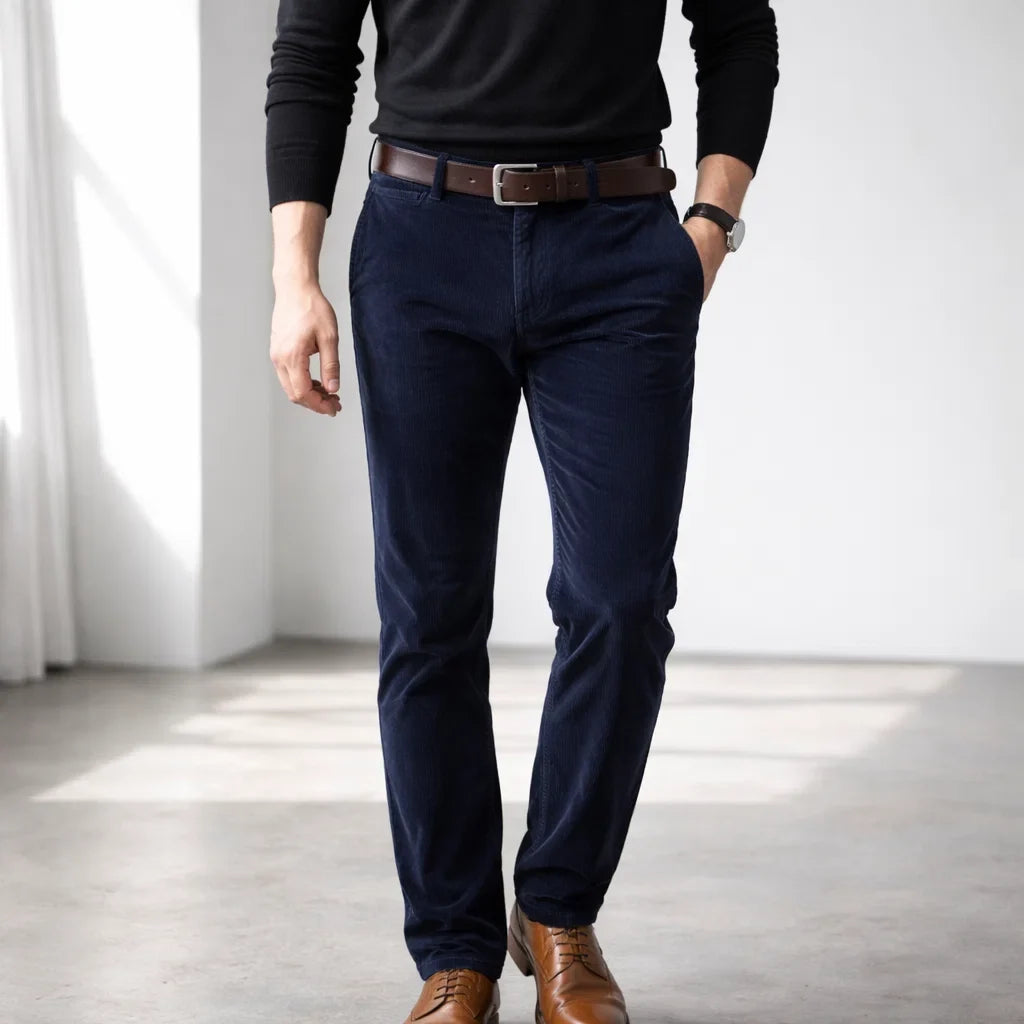 Classic Men's Corduroy Trousers - Comfortable Casual Pants