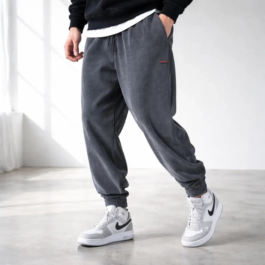 Men's Corduroy Comfort Pants - Soft & Durable Casual Trousers