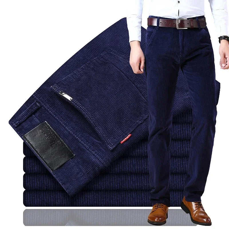Classic Men's Corduroy Trousers - Comfortable Casual Pants