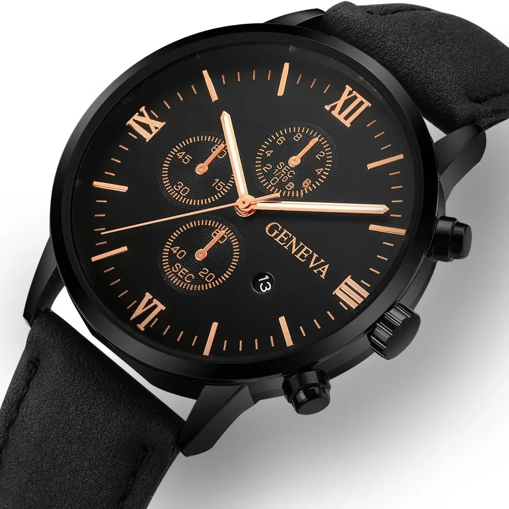 Geneva Classic Chronograph Men's Watch - Stainless Steel