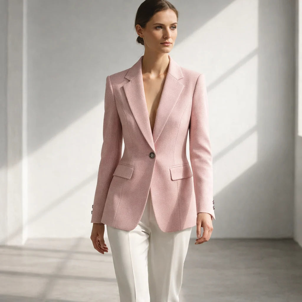 Elise Women's Tailored Blazer - Professional Fitted Jacket