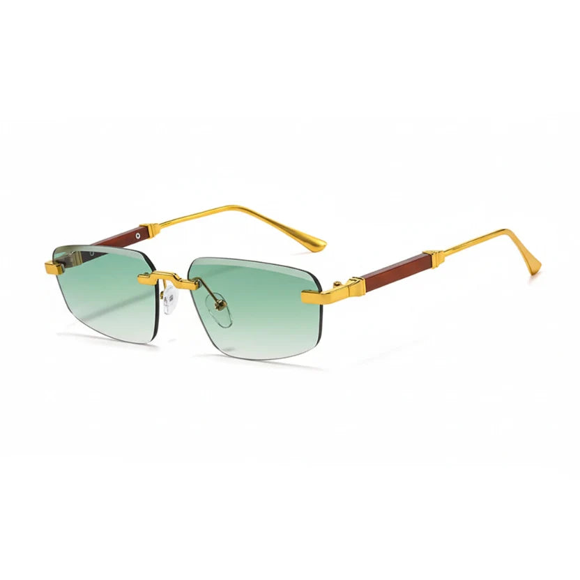 Solano Rimless Wood Sunglasses - Lightweight UV Protection