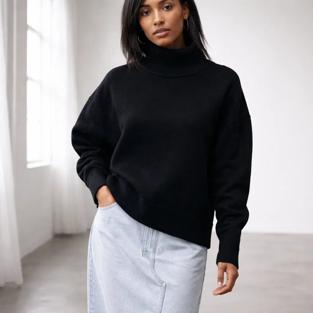 Arden Luxury Cashmere Turtleneck Sweater for Women