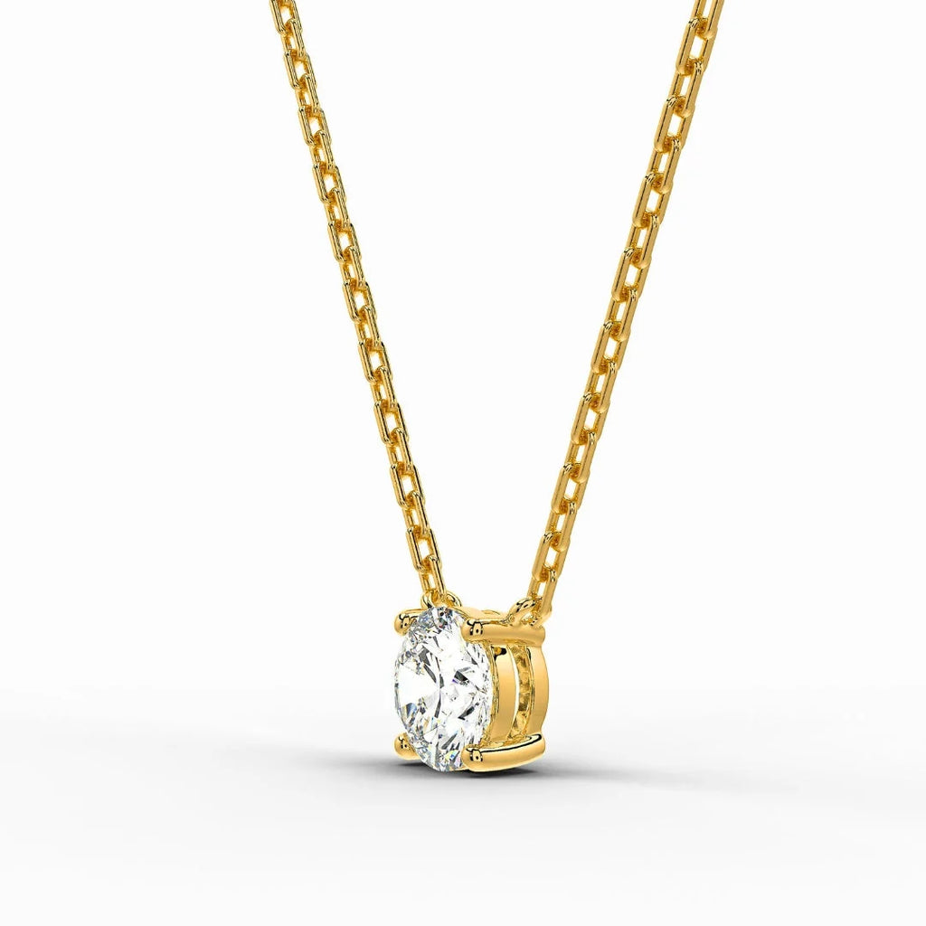 Astra Solitaire Diamond Necklace - Elegant Minimalist Jewelry